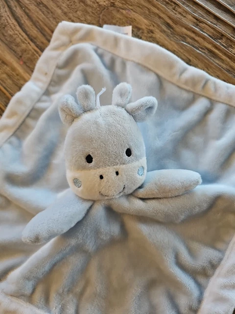 LITTLE HAVEN BLUE Hippo Bear Comforter Lovey Plush Security Blanket Baby Sleep 25.67 PicClick