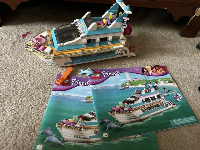 LEGO Friends 41015 Dolphin Cruiser 98% complete with Instruction Manuals