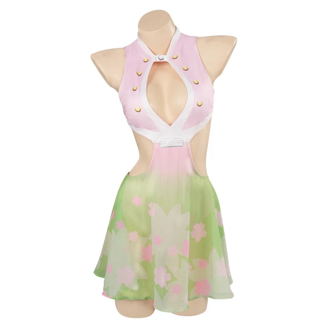 Demon Slayer Kanroji Mitsuri Cosplay Swimsuit Halloween Carnival Party Suit