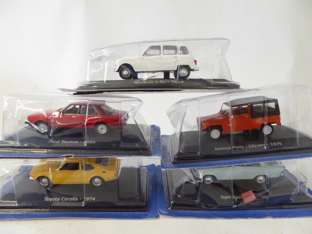 Lot de 5 voitures miniatures 1/43 - Véhicule collection Diecast D10