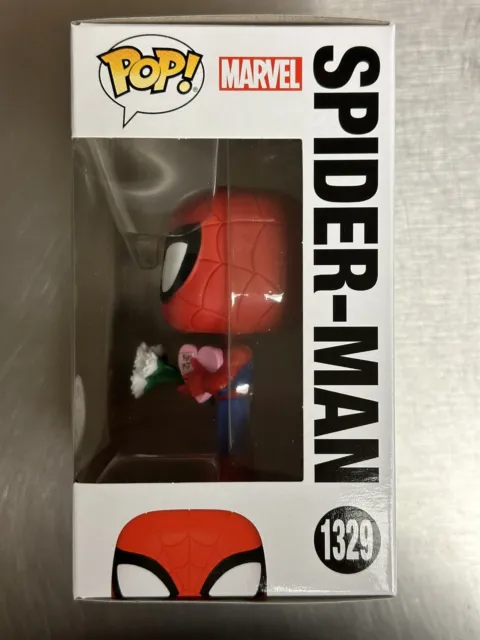 Funko Pop Marvel #1329 Spider-Man with Flowers Valentine's Day Funko In Hand 2