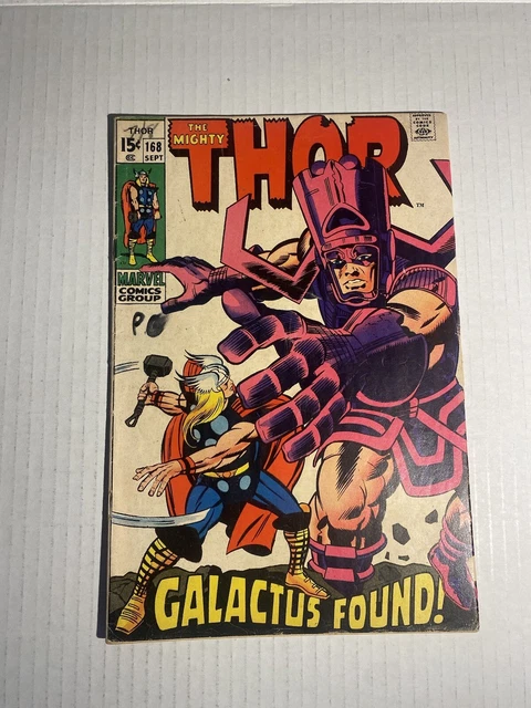 Marvel The Mighty Thor #168 Key issues Galactus Found! Back Page Cut