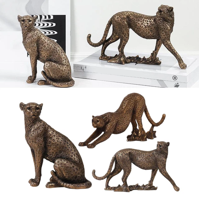 Leopard Kleine Dekor Statue Skulptur, Bücherregal Dekor Akzente, Moderne