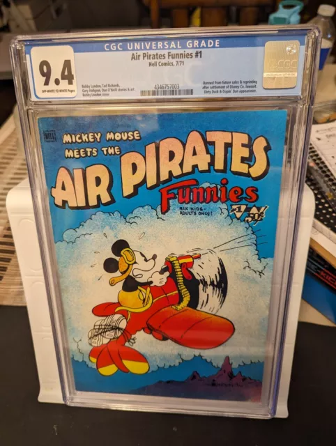 Air Pirates Funnies #1 Cgc 9.4 Disney Lawsuit, Banned Book