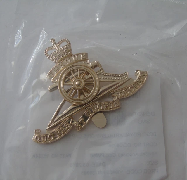 BRITISH ARMY ROYAL Artillery Anodised Cap Badge - New £5.99 - PicClick UK