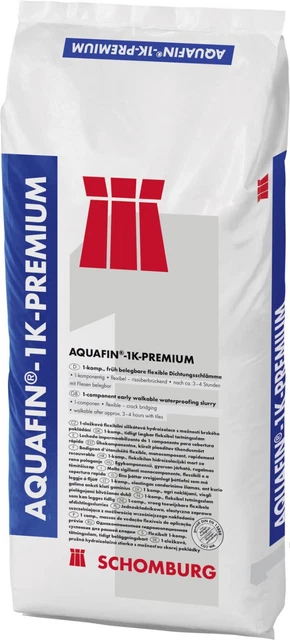Schomburg AQUAFIN-1K-PREMIUM 15 KG Flexible Lamme Etroite 1 K Étanchéité Balcon