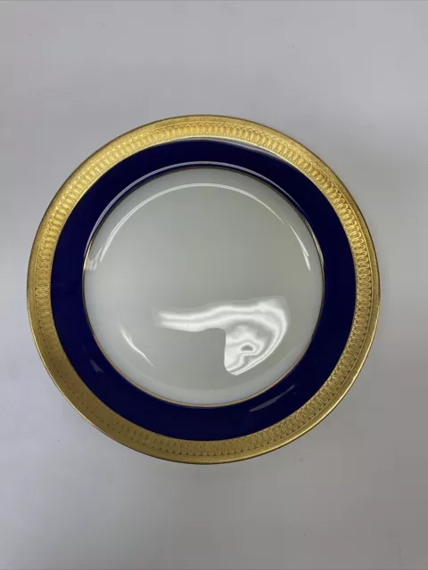 Antique Mintons England G6262 Cobalt Blue Gold Encrusted Porcelain Dessert Plate