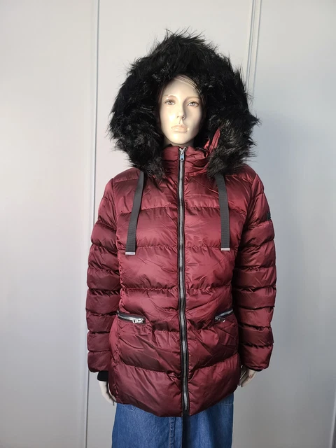 MOSQUITOS Doudoune neuf femme XXL bordeaux capuche noir amovible manteau hiver