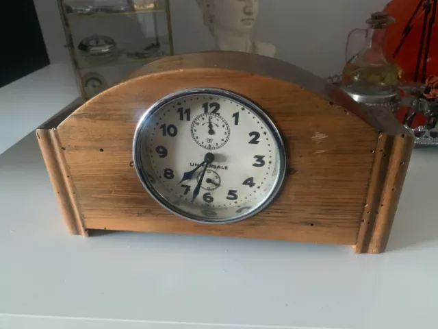 Universal Reloj Mesa Madera A Stick, Vintage L 25CM