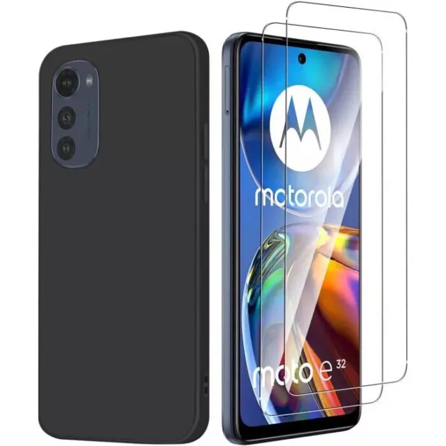 Coque Etui Housse + Verre Trempé pour Motorola Moto E13 E20 E20S E22 E30 E32 E40