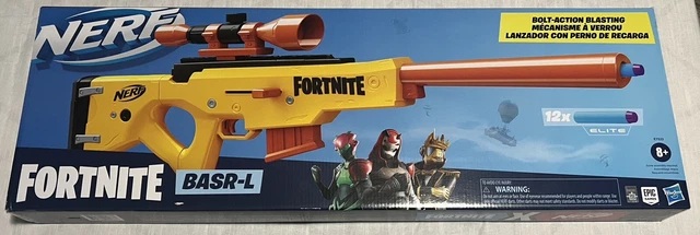 NERF FORTNITE BASR-L Bolt Action, Clip Fed Blaster Includes Removable ...