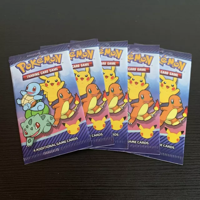 POKEMON MCDONALDS 25TH Anniversary Promo Sealed Booster Packs Lot of 5x