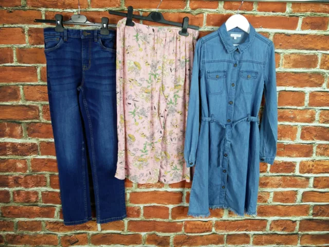 Girls Bundle Age 9-10 Years Next Bluezoo Shirt Dress Jeans Pyjamas Bottoms 140Cm