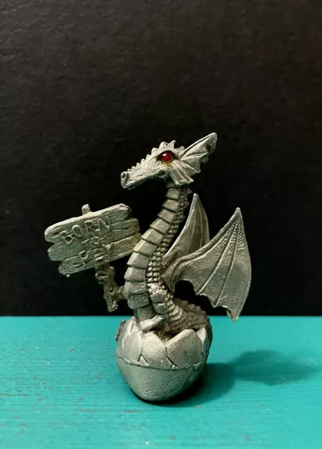 94 Gallo Pewter Baby Dragon Wings Egg Born To Fly Diorama Miniature Figurine RPG