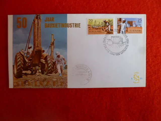 1966 Suriname  50Th Anniversary Suriname Bauxite Fdc 19Th December