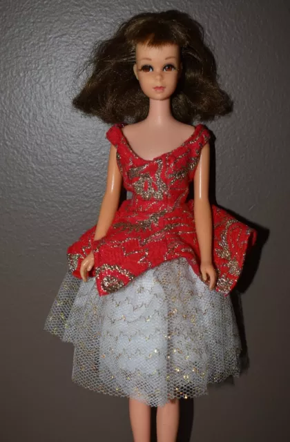 Vintage Barbie - Brunette Francie Doll - TLC Body in Aurora Princess Dress #9329