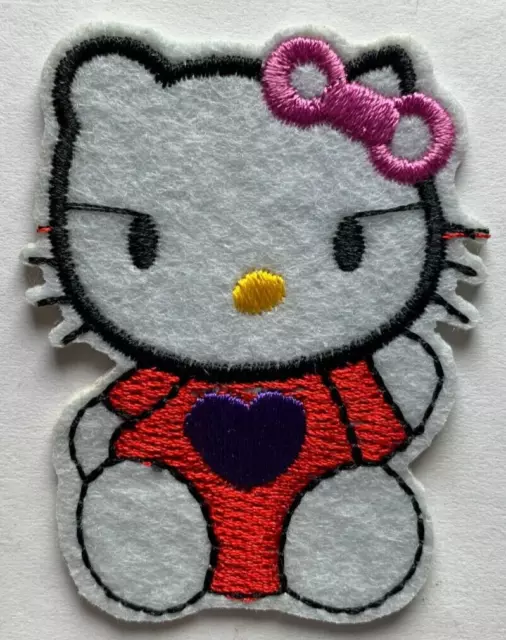 Hello Kitty Pink House With Bow Iron On Embroidered Patch