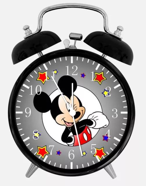 Disney Mickey Mouse Alarme Bureau Horloge 3.75 " Maison Ou Décor E110 Nice