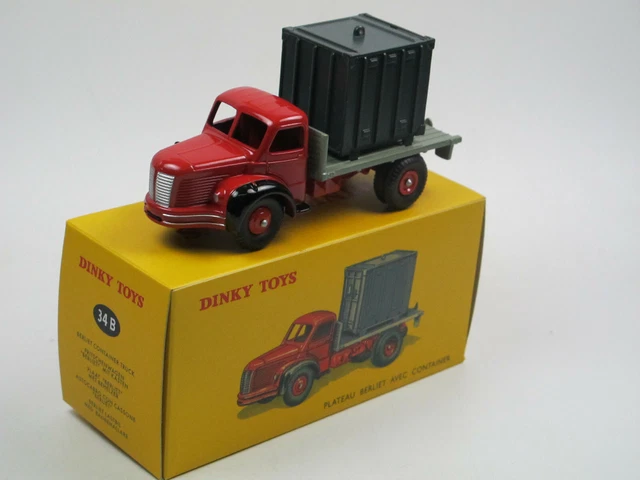 Dinky Toys Atlas Riedizione: Berliet 34B Plateau Con Container, Scala 1/43