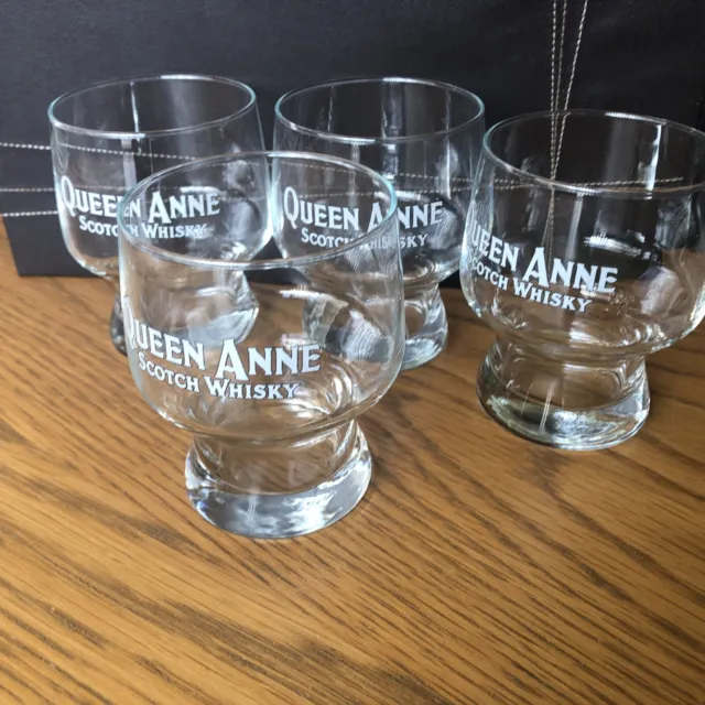 4  x Queen Anne Scotch Whisky Glasses, Free Delivery 🚚
