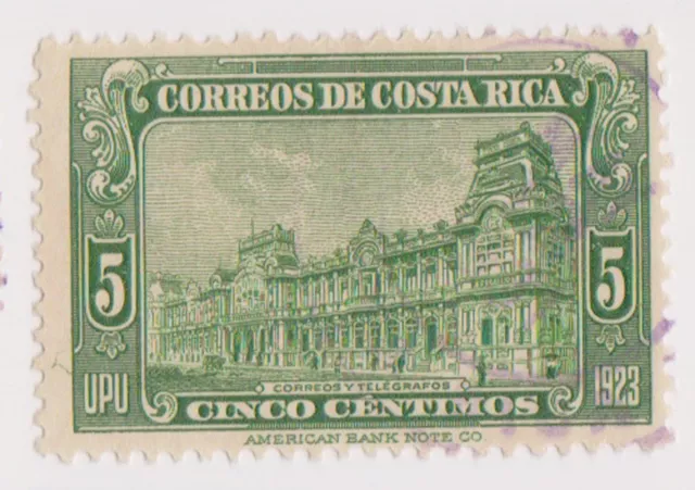 (CRA-116) 1923 Costa Rica 5c green post office UPU (B)