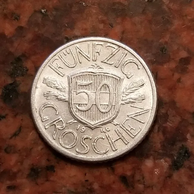1964 Austria 50 Groschen Coin - #A6164