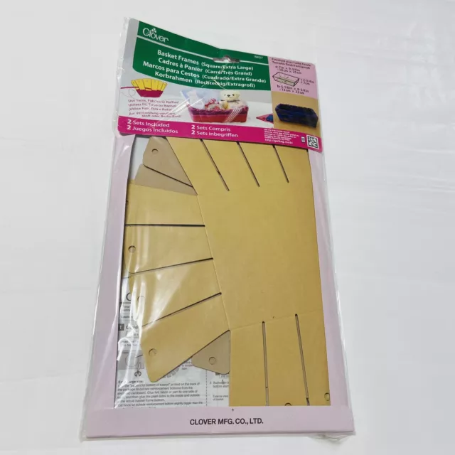 Kit de marcos de cesta 8427 2 juegos de cartón uso artesanal hilo tiras de tela Raffia ¡NUEVO!