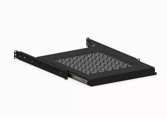 NEW Kendall Howard 19" Rackmount Shelf; 1U Sliding Vented, Model 1922-3-400-01