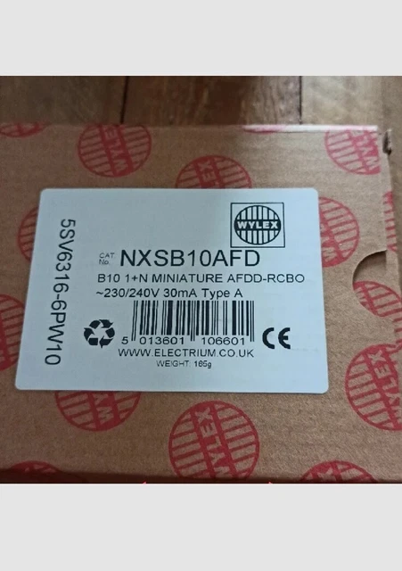 Wylex B10 1+N AFDD RCBO 30 mA