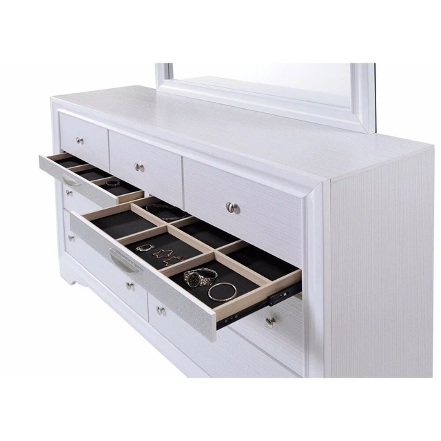 Adolescent Dresser, White White 9-drawer