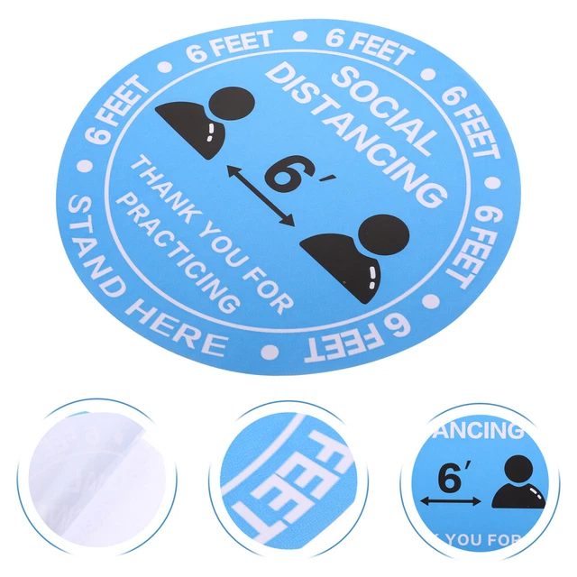 30pcs Distance Rappeler le plancher de plancher Social Distance Sticker Stickers