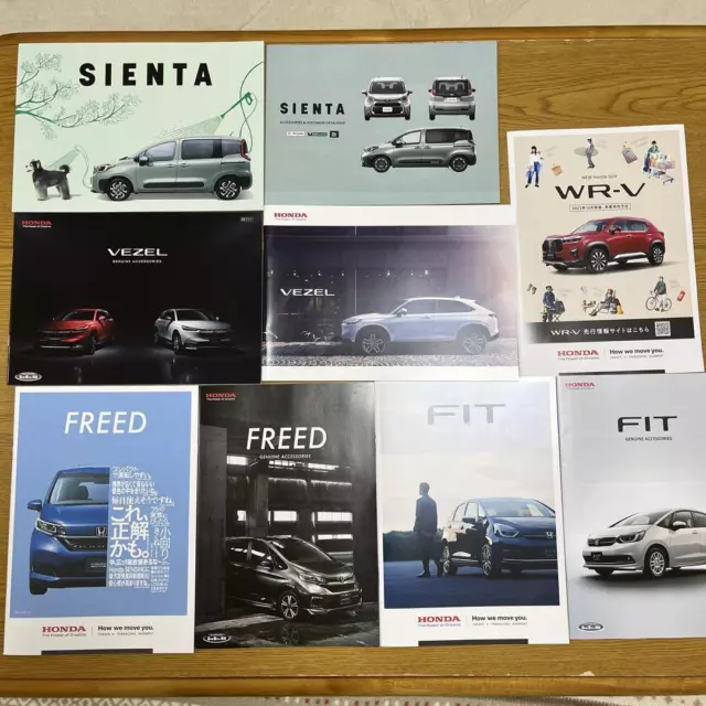 Honda Toyota Car Catalog Set Bezel Freed Fit Wr-V Sienta
