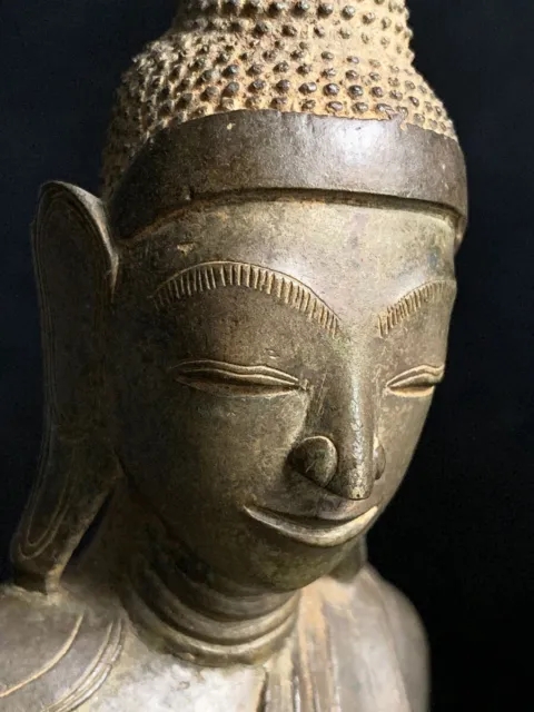Burma Myanmar SE Asia detailed bronze Buddha late Shan/early Mandalay 18-19th c
