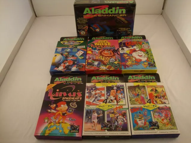 Rare Video Games : Aladdin Deck Enhancer & 7 Beautiful Video GAMES For The NES