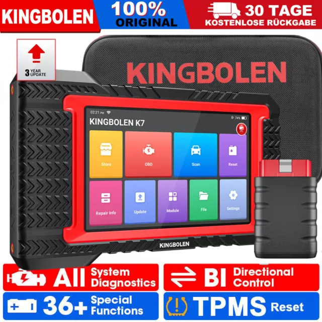 2024 KINGBOLEN K7 Auto OBD2 Diagnosegerät Profi Scanner Alle System Key Coding