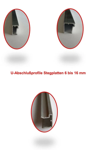 Abschlussprofil Doppelstegplatten 16 Mm