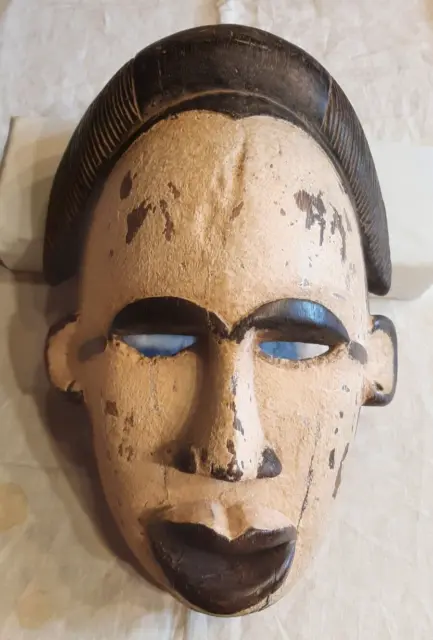 Vintage Punu Ceremonial Maiden Spirit Mask (Mukudji) - Gabon Africa Tribal Art