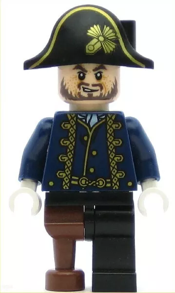 LEGO Pirates Caribbean Minifigure Hector Barbossa with Pegleg (Genuine)