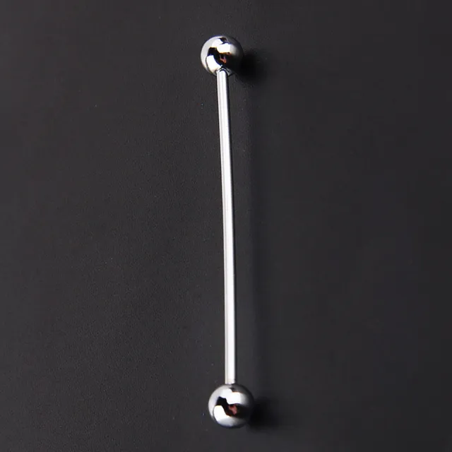 Pcs Men Silver Plated Steel Collar Tie Pin Stud Barbell Bar Clip Clas ABE