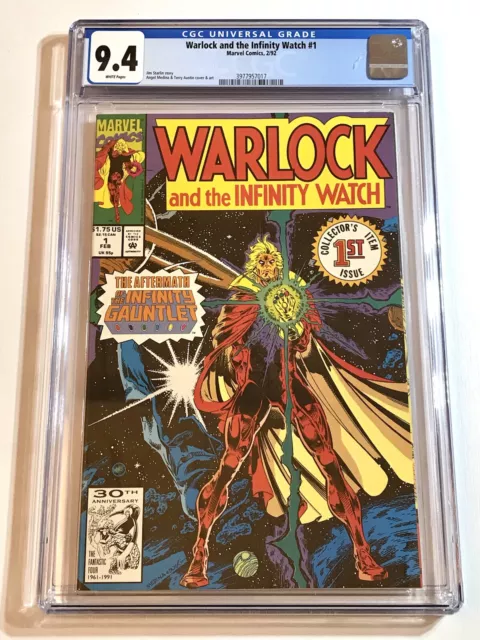 1992 Warlock and the Infinity Watch #1 CGC 9.4 WP GOTG MCU KEY