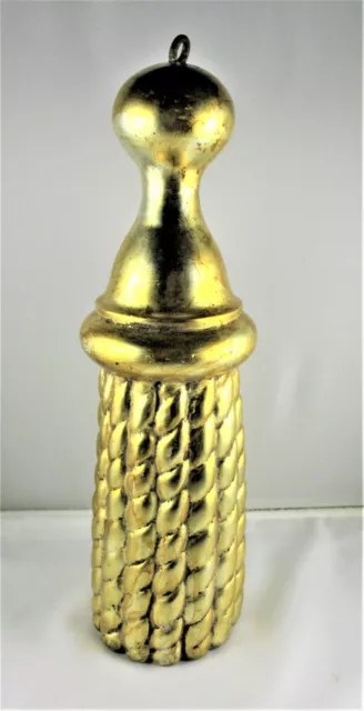 Antique Large Gold Gilt Wooden Tassel Solid