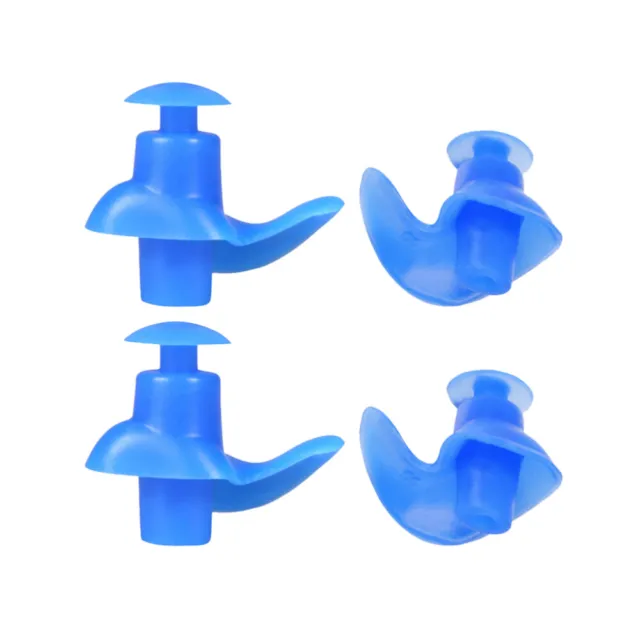 5 Pairs of Silicone Waterproof Earplugs Swimming Diving - Spiral