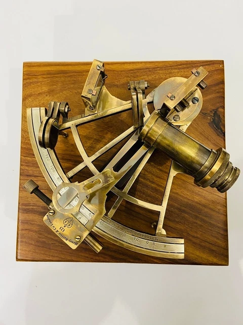 Sextant nautique noir antique en laiton pour navigation, sextant véritable vintage antique marine sextant de collection cadeau