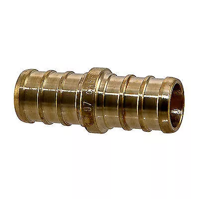 100 Pieces 3/4" Pex Couplings - Brass Crimp Fittings (Lead-Free)