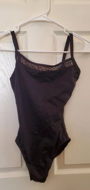 Mirella Black Lace Leotard Sz Adult Small Dance Ballet