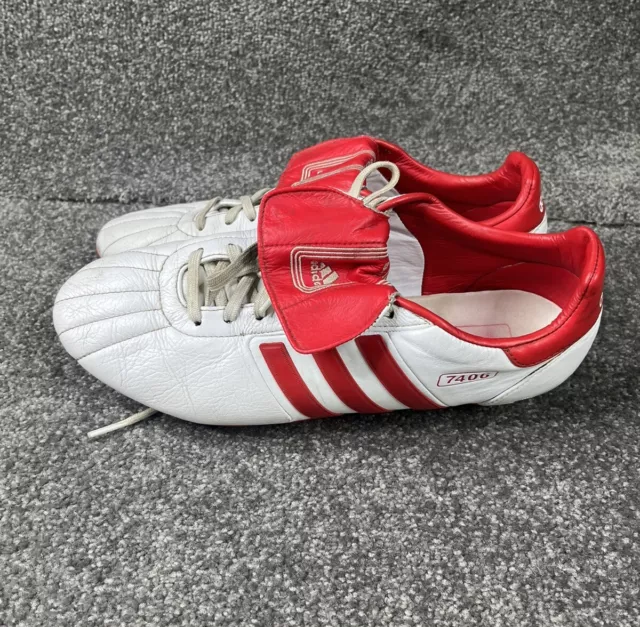 Adidas 7406 TRX FG Mens US 9 White Red  Football Soccer Boots Cleats