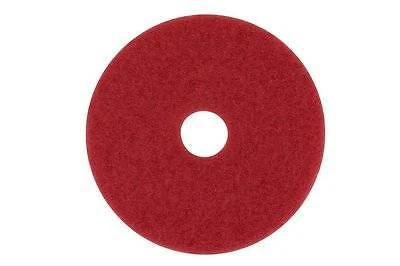 Red Buffer Floor Pads 5100, Low-Speed, 13"", 5/carton