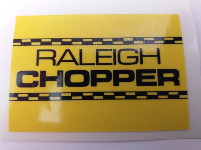 Raleigh Chopper Mk1 Seat Back Plate Decal / Sticker - Laminated