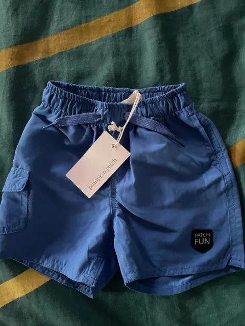 Pumpkin Patch Baby Boy Active Shorts Blue Size 00 New With Tag