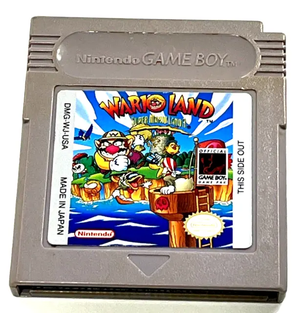 Nintendo GameBoy~Wario Land Mario Vintage Video Game